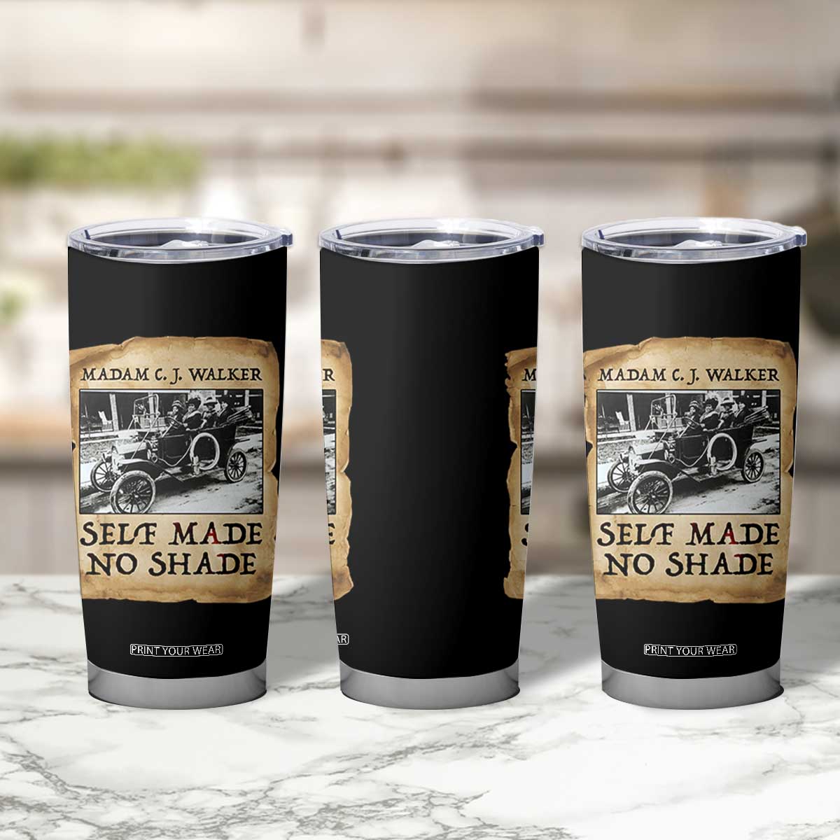 Madam CJ Walker Self Made Millionaire Tumbler Cup Strong Black Woman Leader TS12 Print Your Wear