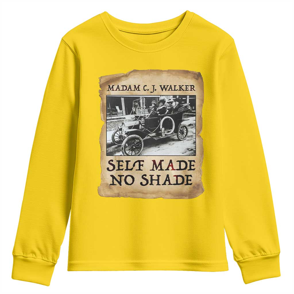 Madam CJ Walker Self Made Millionaire Youth Sweatshirt Strong Black Woman Leader TS12 Daisy Print Your Wear