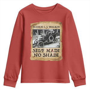 Madam CJ Walker Self Made Millionaire Youth Sweatshirt Strong Black Woman Leader TS12 Red Print Your Wear