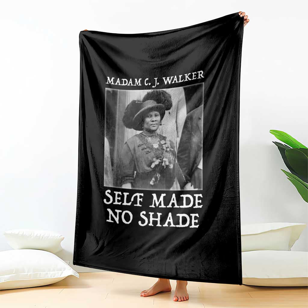 Madam CJ Walker Throw Blanket Self Made No Shade Female Empowerment TS12 Print Your Wear