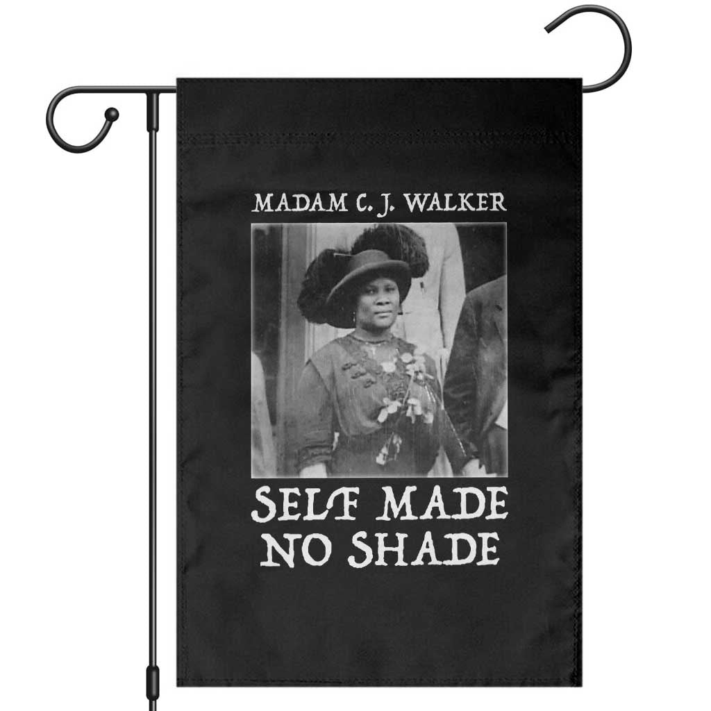 Madam CJ Walker Garden Flag Self Made No Shade Female Empowerment TS12 Black Print Your Wear