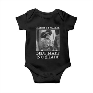 Madam CJ Walker Baby Onesie Self Made No Shade Female Empowerment TS12 Black Print Your Wear