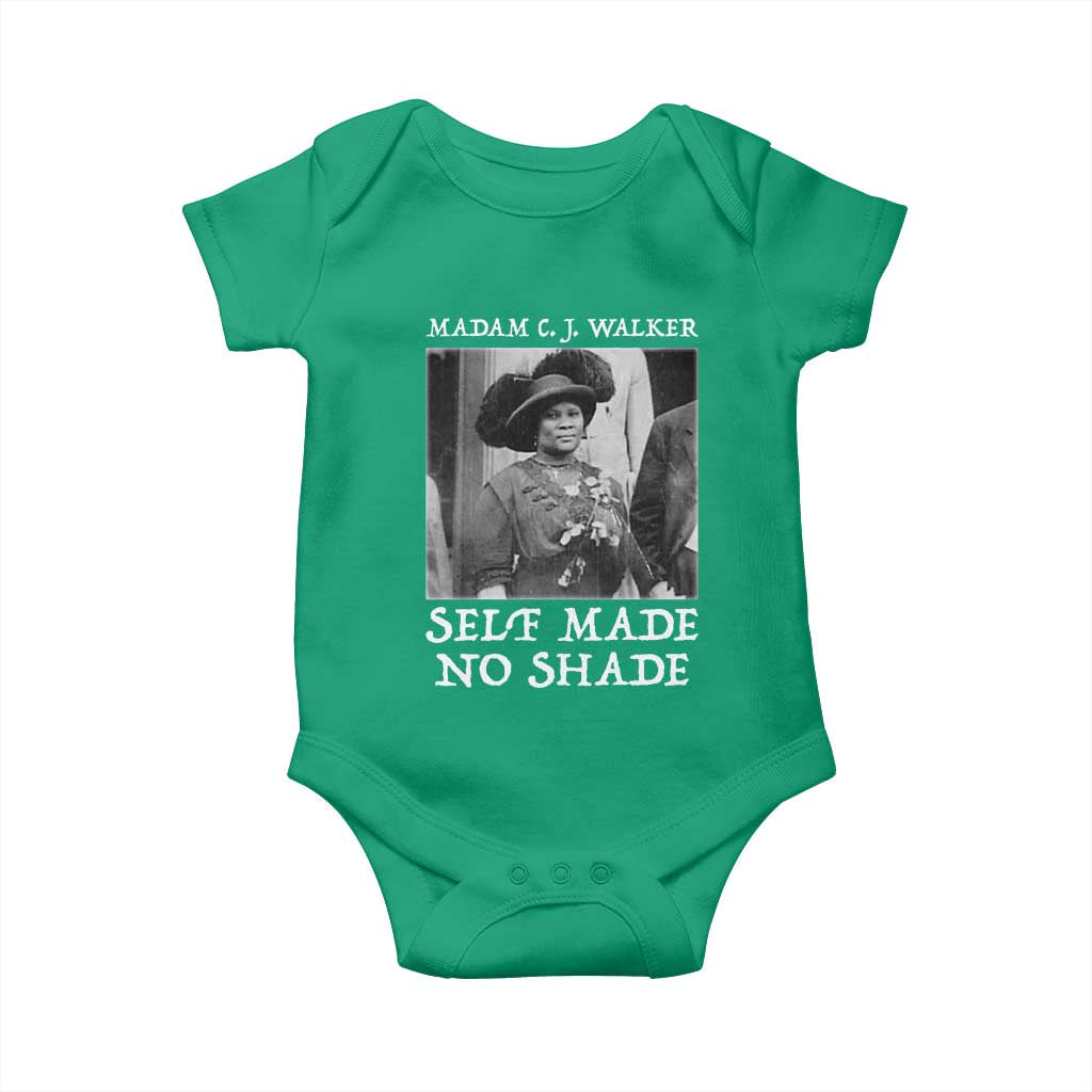 Madam CJ Walker Baby Onesie Self Made No Shade Female Empowerment TS12 Irish Green Print Your Wear