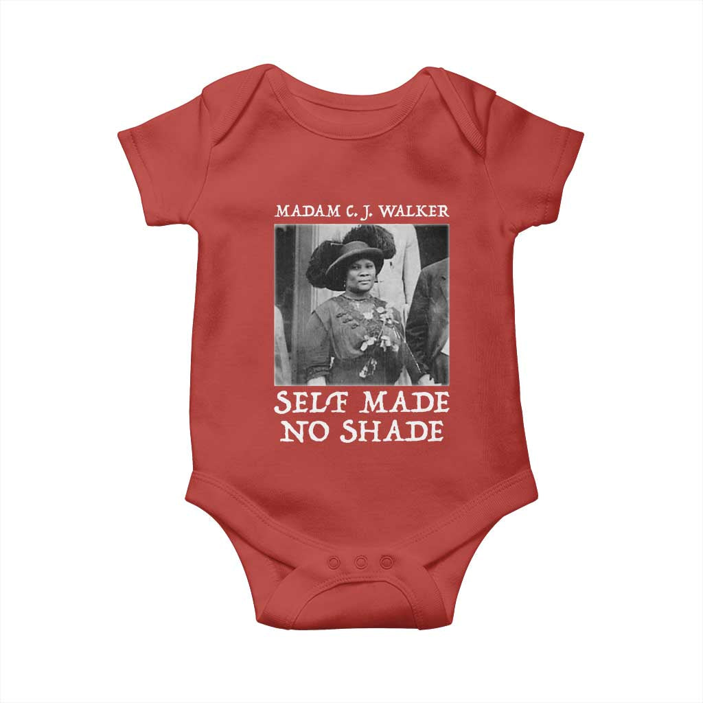 Madam CJ Walker Baby Onesie Self Made No Shade Female Empowerment TS12 Red Print Your Wear