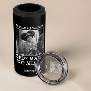 Madam CJ Walker 4 in 1 Can Cooler Tumbler Self Made No Shade Female Empowerment TS12 Print Your Wear