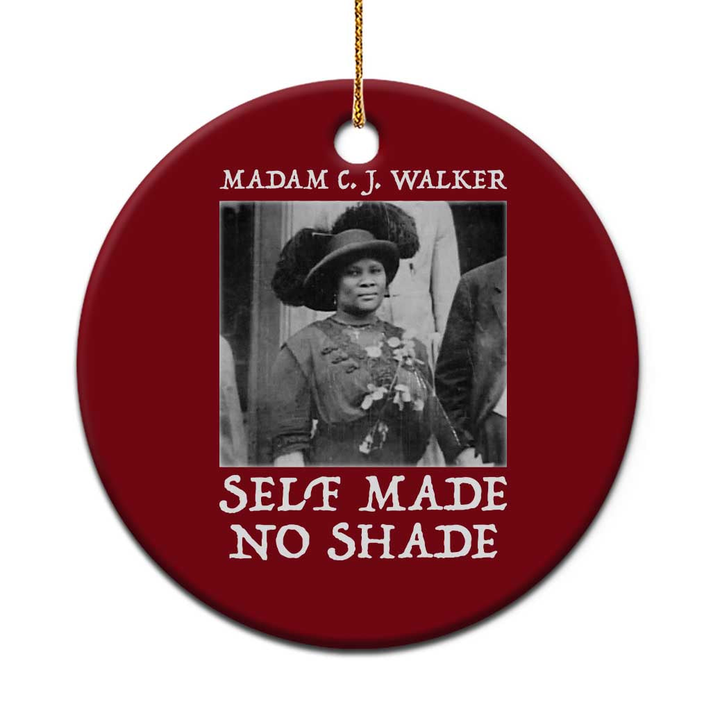 Madam CJ Walker Ceramic Ornament Self Made No Shade Female Empowerment TS12 1pc Red Print Your Wear