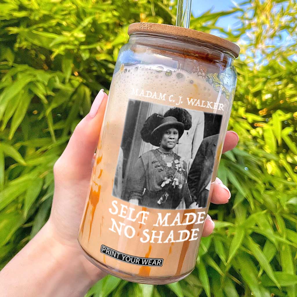 Madam CJ Walker Glass Can Self Made No Shade Female Empowerment TS12 Black Print Your Wear