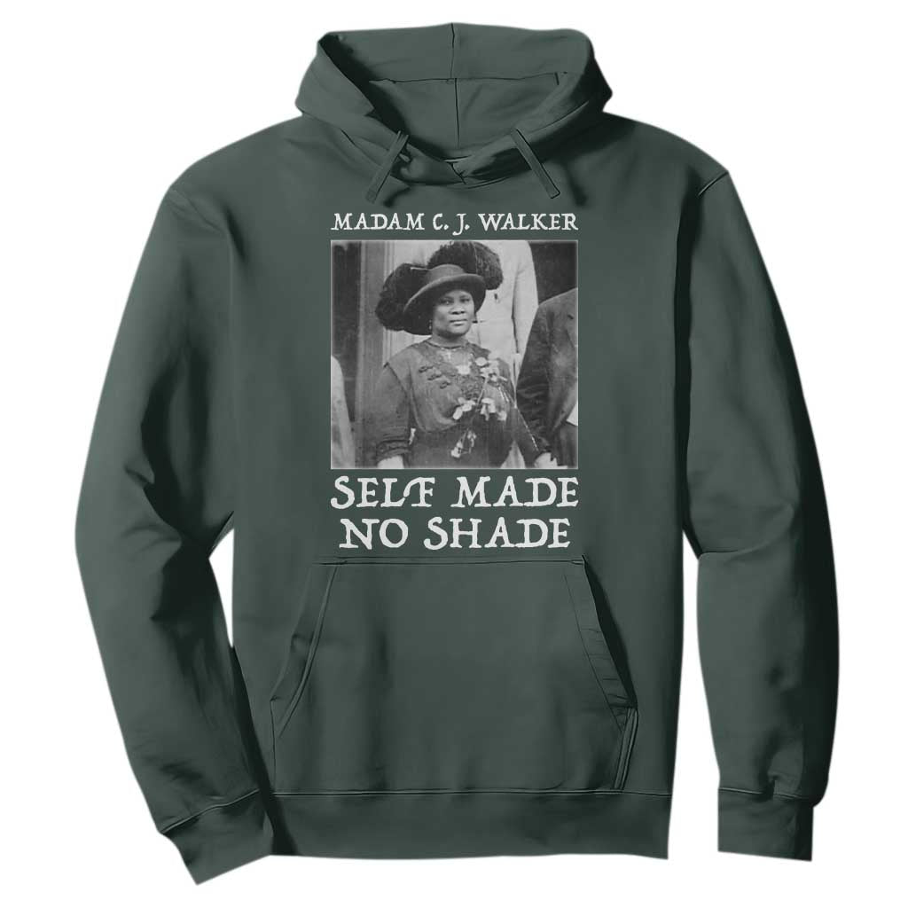 Madam CJ Walker Hoodie Self Made No Shade Female Empowerment TS12 Dark Forest Green Print Your Wear