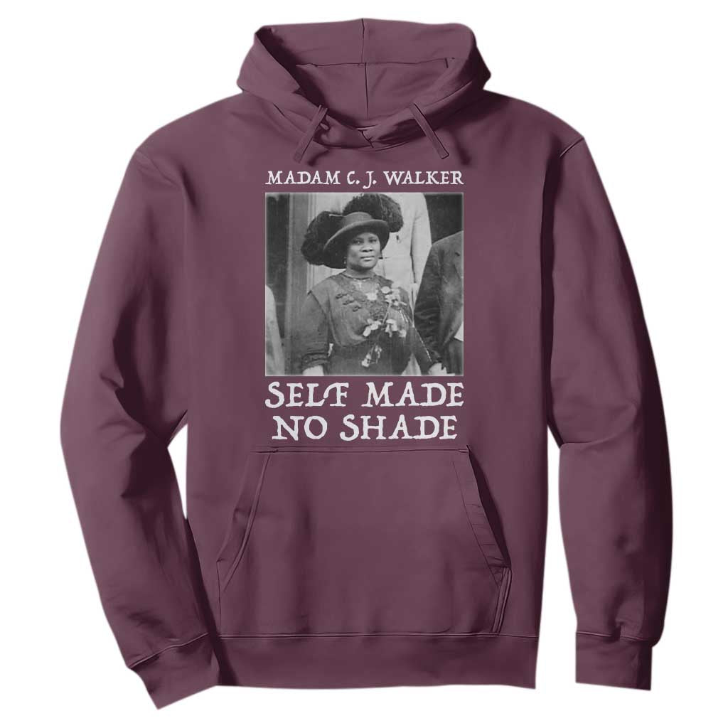 Madam CJ Walker Hoodie Self Made No Shade Female Empowerment TS12 Maroon Print Your Wear