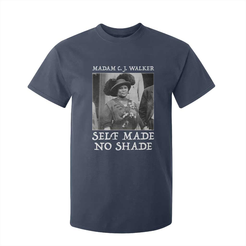 Madam CJ Walker T Shirt For Kid Self Made No Shade Female Empowerment TS12 Navy Print Your Wear