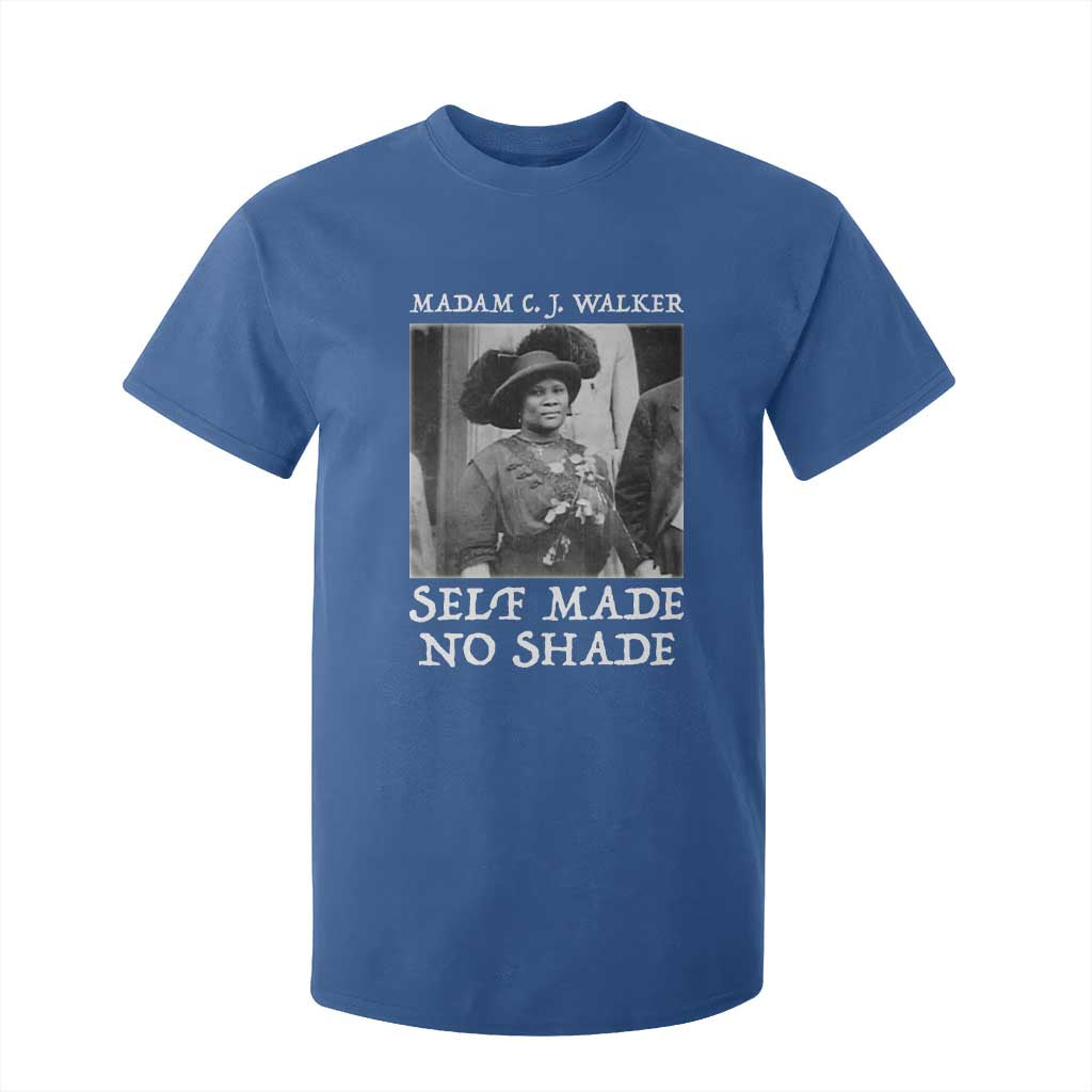 Madam CJ Walker T Shirt For Kid Self Made No Shade Female Empowerment TS12 Royal Blue Print Your Wear