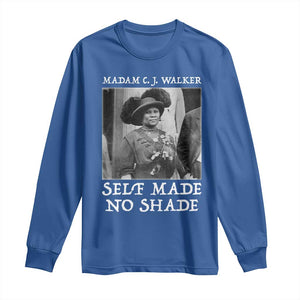 Madam CJ Walker Long Sleeve Shirt Self Made No Shade Female Empowerment TS12 Royal Blue Print Your Wear