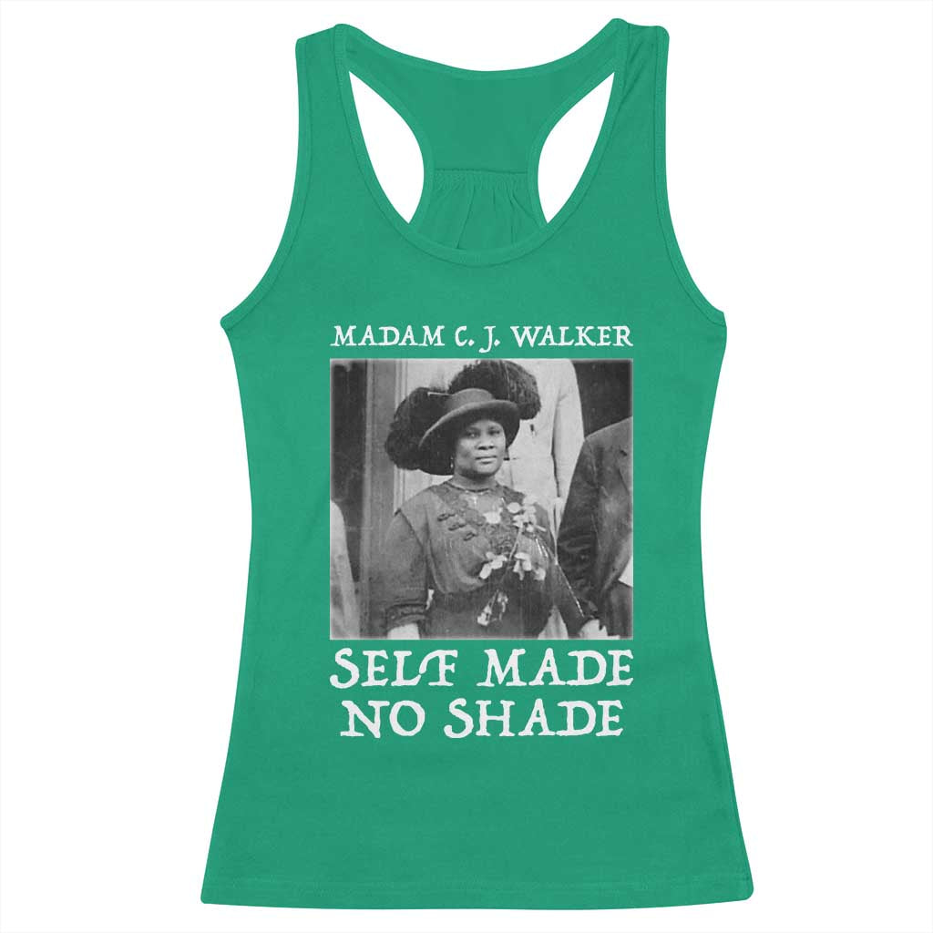 Madam CJ Walker Racerback Tank Top Self Made No Shade Female Empowerment TS12 Irish Green Print Your Wear