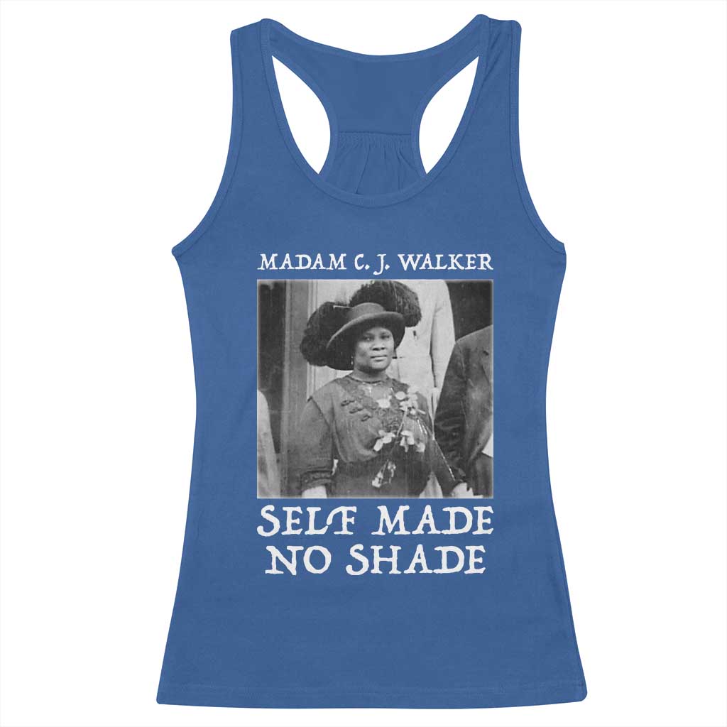 Madam CJ Walker Racerback Tank Top Self Made No Shade Female Empowerment TS12 Royal Blue Print Your Wear