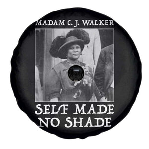 Madam CJ Walker Spare Tire Cover Self Made No Shade Female Empowerment TS12 Print Your Wear