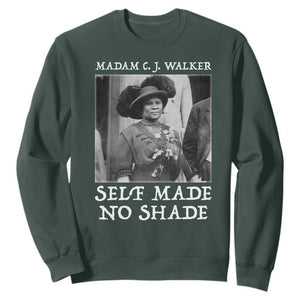 Madam CJ Walker Sweatshirt Self Made No Shade Female Empowerment TS12 Dark Forest Green Print Your Wear