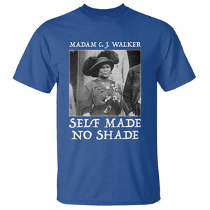Madam CJ Walker T Shirt Self Made No Shade Female Empowerment TS12 Royal Blue Print Your Wear