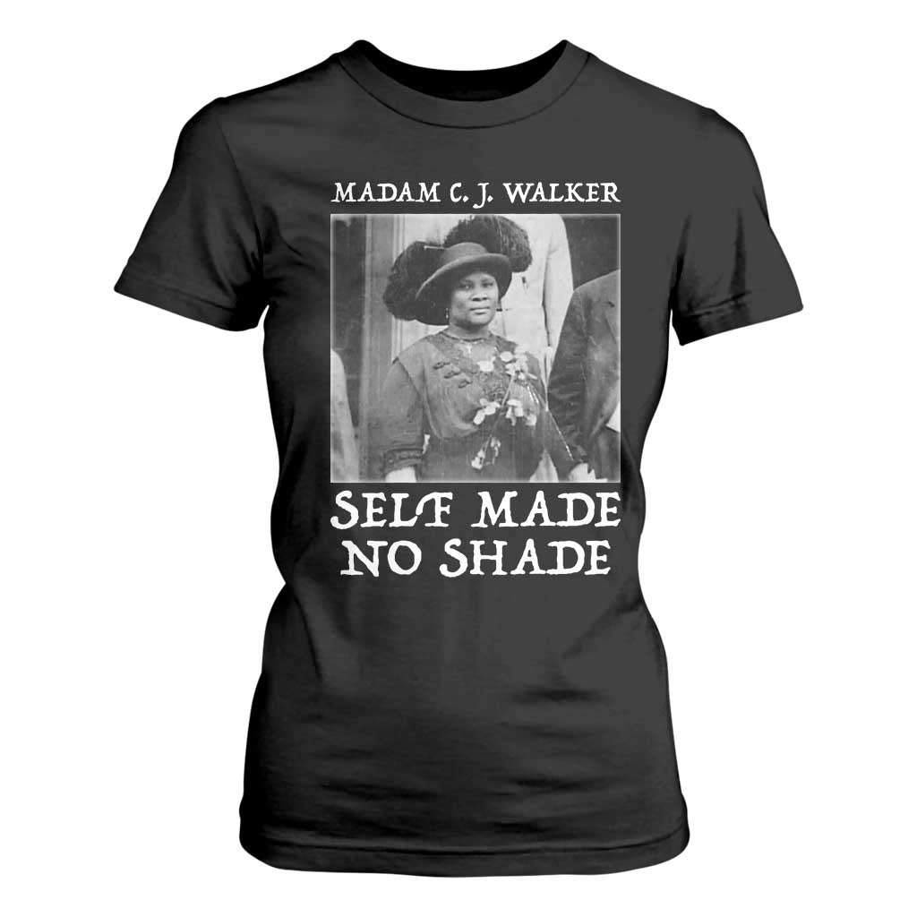Madam CJ Walker T Shirt For Women Self Made No Shade Female Empowerment TS12 Black Print Your Wear