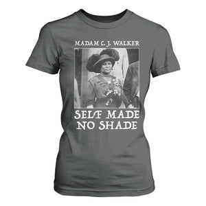 Madam CJ Walker T Shirt For Women Self Made No Shade Female Empowerment TS12 Dark Heather Print Your Wear