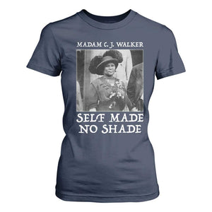 Madam CJ Walker T Shirt For Women Self Made No Shade Female Empowerment TS12 Navy Print Your Wear