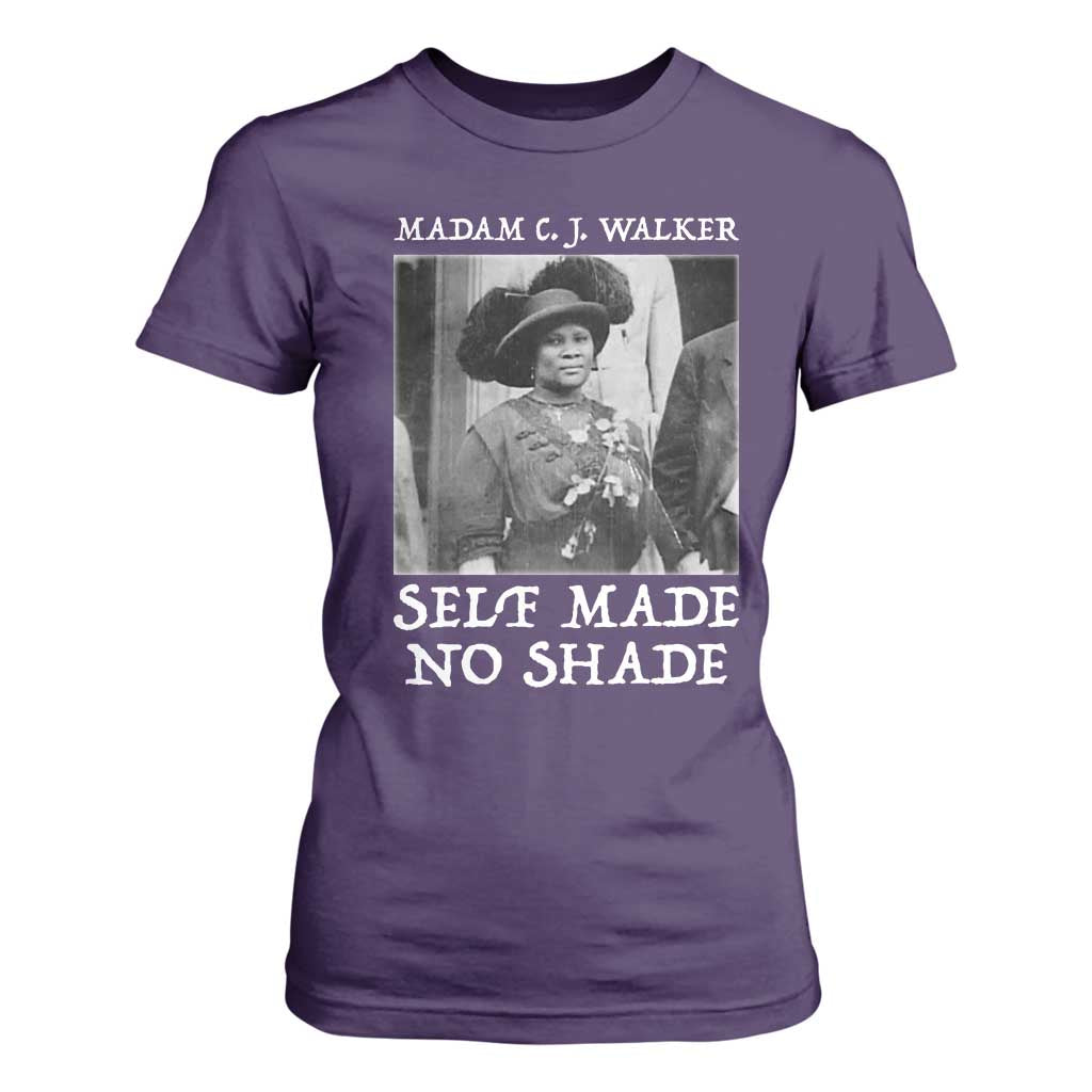 Madam CJ Walker T Shirt For Women Self Made No Shade Female Empowerment TS12 Purple Print Your Wear
