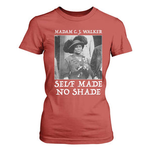 Madam CJ Walker T Shirt For Women Self Made No Shade Female Empowerment TS12 Red Print Your Wear