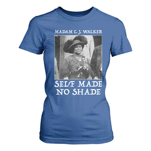 Madam CJ Walker T Shirt For Women Self Made No Shade Female Empowerment TS12 Royal Blue Print Your Wear