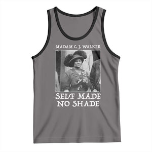 Madam CJ Walker Tank Top Self Made No Shade Female Empowerment TS12 Deep Heather Black Print Your Wear