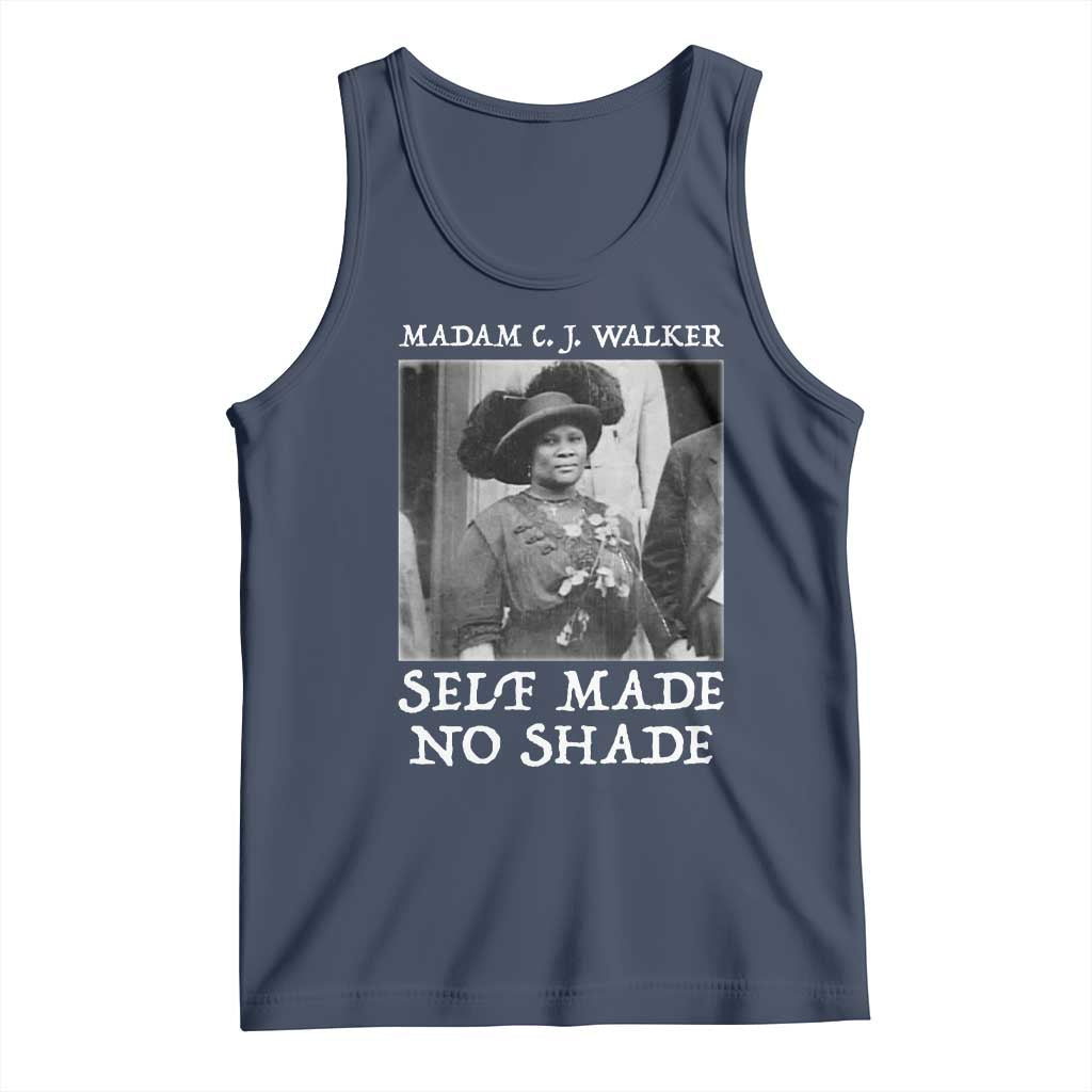 Madam CJ Walker Tank Top Self Made No Shade Female Empowerment TS12 Navy Print Your Wear