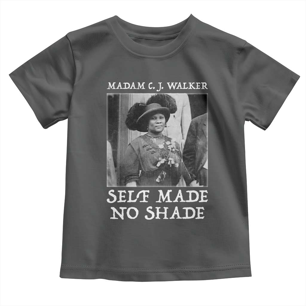 Madam CJ Walker Toddler T Shirt Self Made No Shade Female Empowerment TS12 Dark Heather Print Your Wear