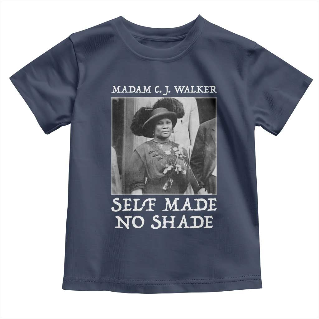 Madam CJ Walker Toddler T Shirt Self Made No Shade Female Empowerment TS12 Navy Print Your Wear