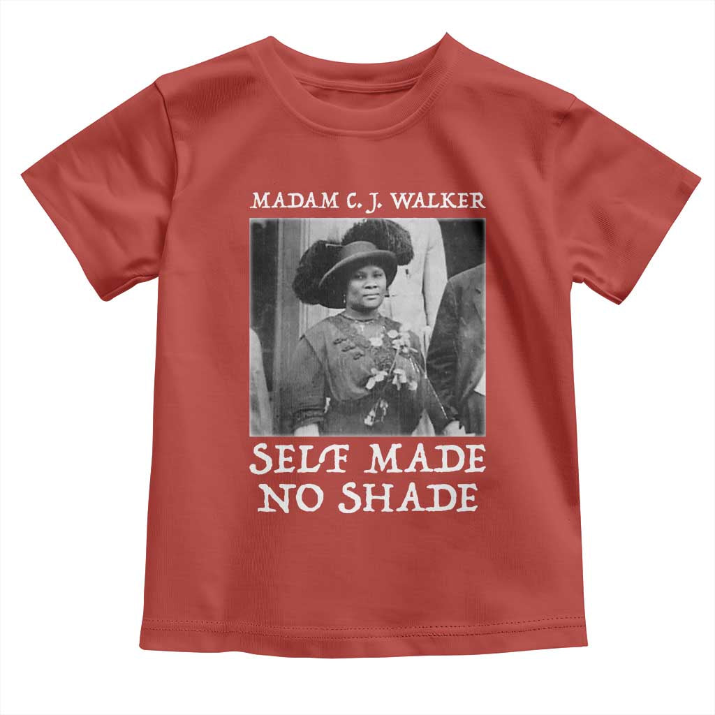 Madam CJ Walker Toddler T Shirt Self Made No Shade Female Empowerment TS12 Red Print Your Wear
