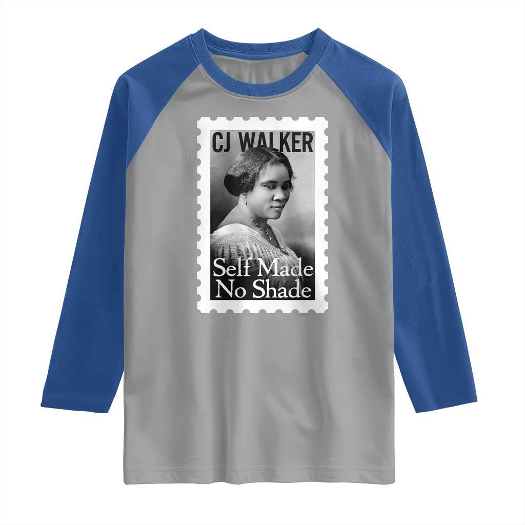 Madam CJ Walker Raglan Shirt Strong Black Woman Leader TS12 Sport Gray Royal Print Your Wear