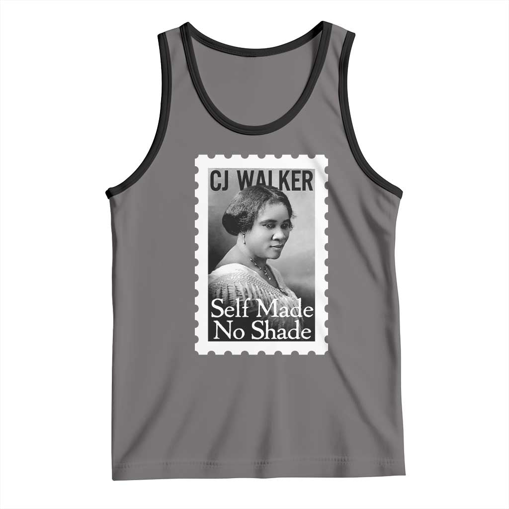 Madam CJ Walker Tank Top Strong Black Woman Leader TS12 Deep Heather Black Print Your Wear