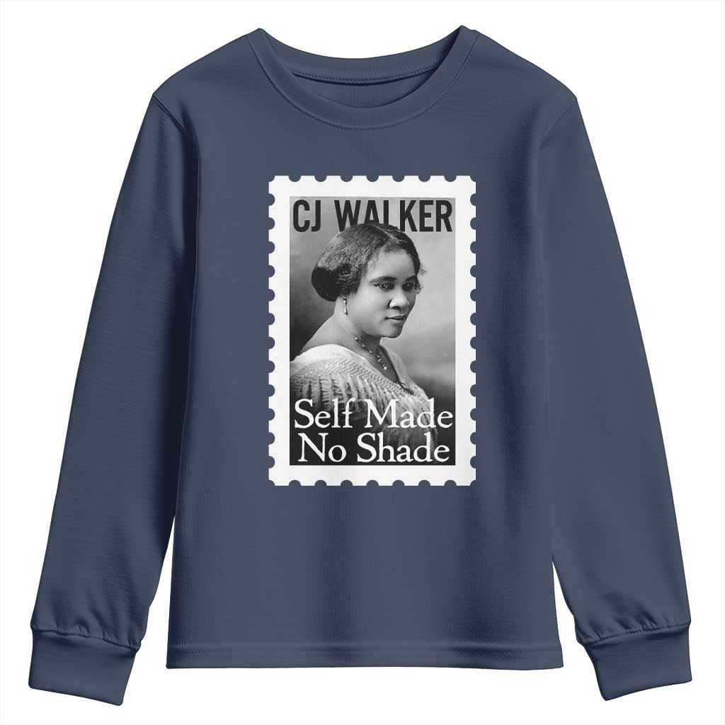 Madam CJ Walker Youth Sweatshirt Strong Black Woman Leader TS12 Navy Print Your Wear