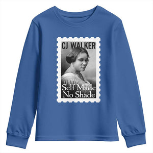 Madam CJ Walker Youth Sweatshirt Strong Black Woman Leader TS12 Royal Blue Print Your Wear
