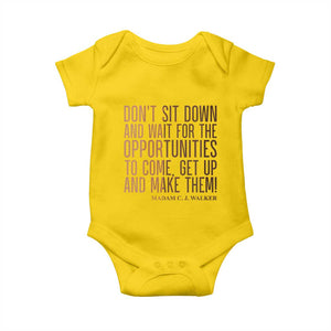 Madam CJ Walker Quote Baby Onesie Get Up And Make Opportunities TS12 Daisy Print Your Wear