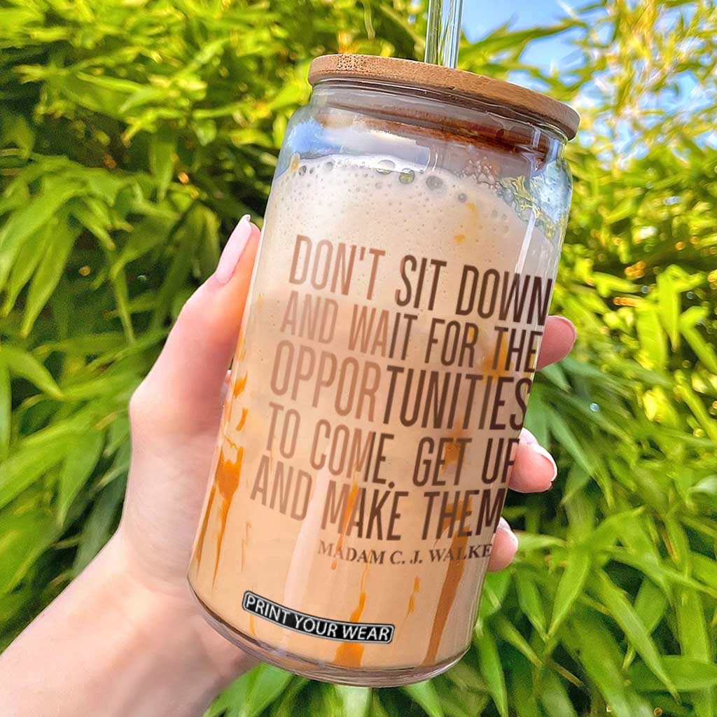 Madam CJ Walker Quote Glass Can Get Up And Make Opportunities TS12 White Print Your Wear
