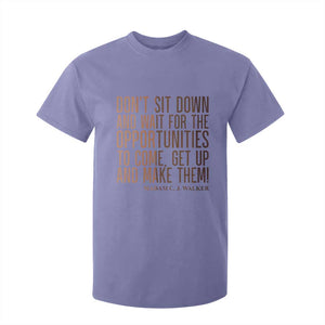 Madam CJ Walker Quote T Shirt For Kid Get Up And Make Opportunities TS12 Violet Print Your Wear