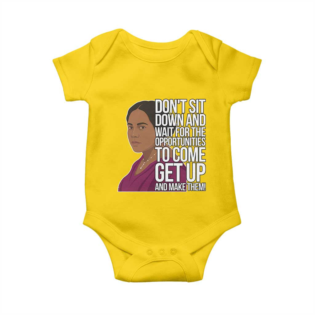 Madam CJ Walker Quote Baby Onesie Do Not Sit Down And Wait For Opportunities TS12 Daisy Print Your Wear