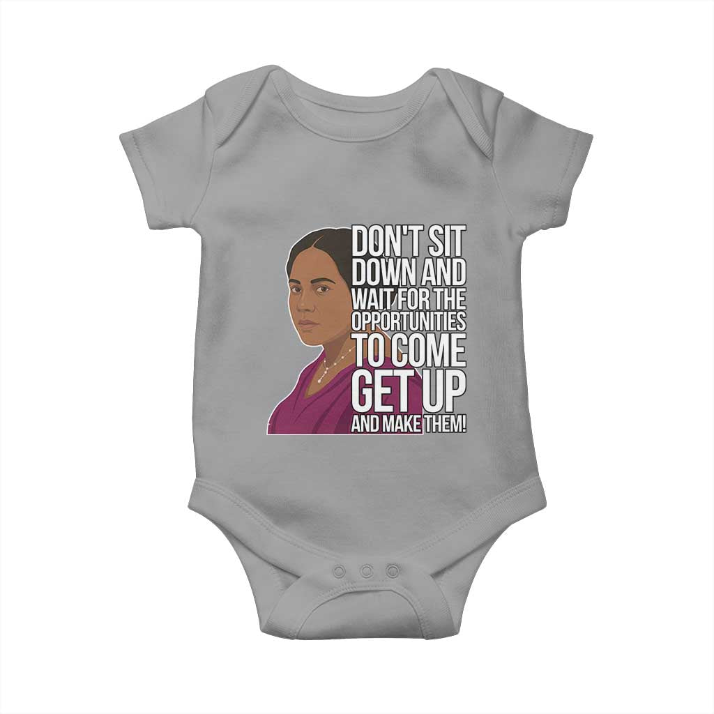 Madam CJ Walker Quote Baby Onesie Do Not Sit Down And Wait For Opportunities TS12 Sport Gray Print Your Wear