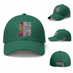 Madam CJ Walker Quote Baseball Cap Do Not Sit Down And Wait For Opportunities TS12 Baseball Cap Universal Fit Irish Green Print Your Wear