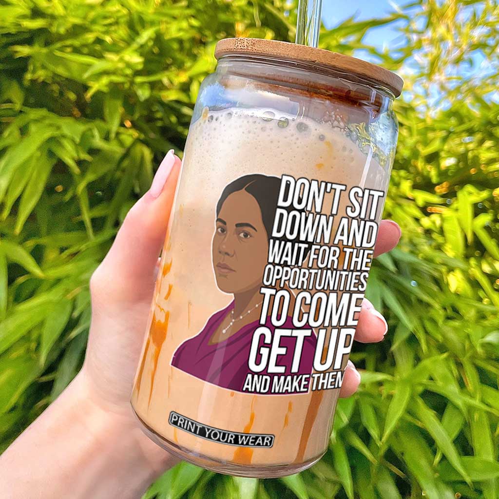 Madam CJ Walker Quote Glass Can Do Not Sit Down And Wait For Opportunities TS12 White Print Your Wear