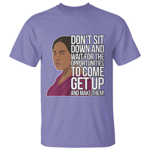 Madam CJ Walker Quote T Shirt Do Not Sit Down And Wait For Opportunities TS12 Violet Print Your Wear