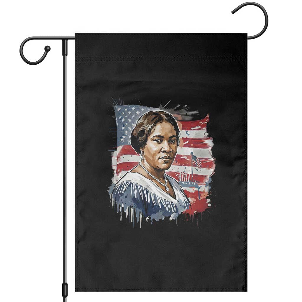 Madam CJ Walker Patriotic Garden Flag Strong Black Woman Leader TS12 Black Print Your Wear