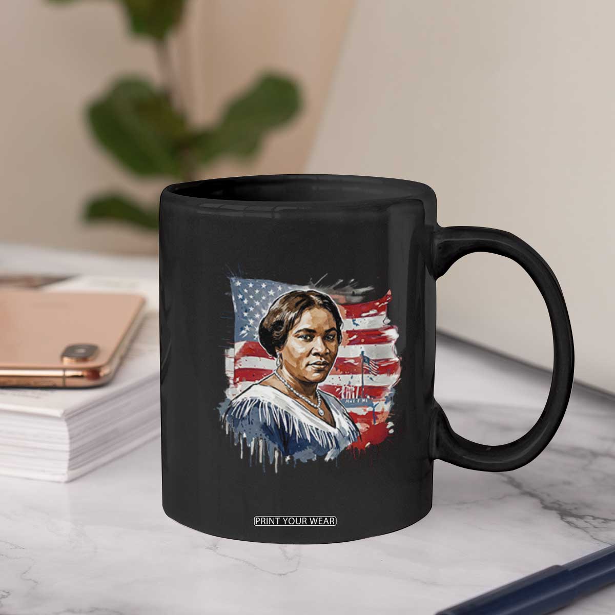 Madam CJ Walker Patriotic Coffee Mug Strong Black Woman Leader TS12 Print Your Wear