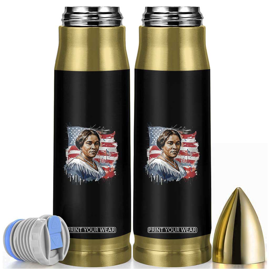 Madam CJ Walker Patriotic Bullet Tumbler Strong Black Woman Leader TS12 Black Print Your Wear