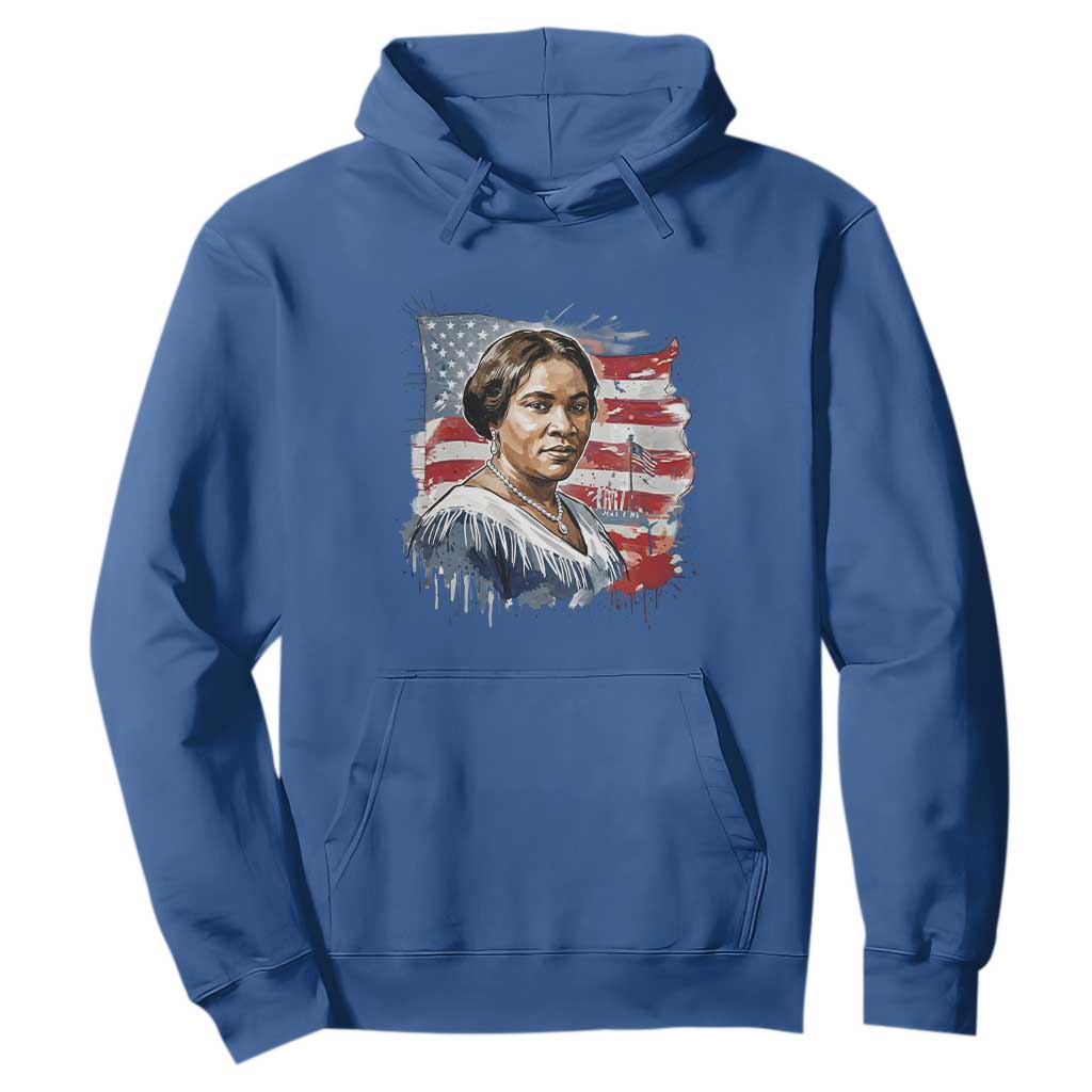 Madam CJ Walker Patriotic Hoodie Strong Black Woman Leader - Print Your Wear