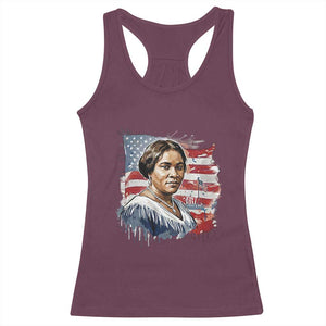 Madam CJ Walker Patriotic Racerback Tank Top Strong Black Woman Leader TS12 Maroon Print Your Wear
