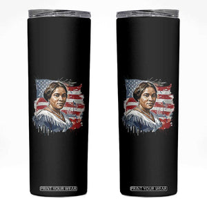 Madam CJ Walker Patriotic Skinny Tumbler Strong Black Woman Leader TS12 Black Print Your Wear